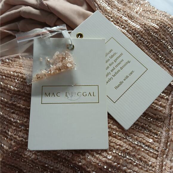 Mac Duggal Formal Evening Gown Womens Plus 20 Pink Beaded Sequin Lace Maxi Dress - Picture 12 of 14